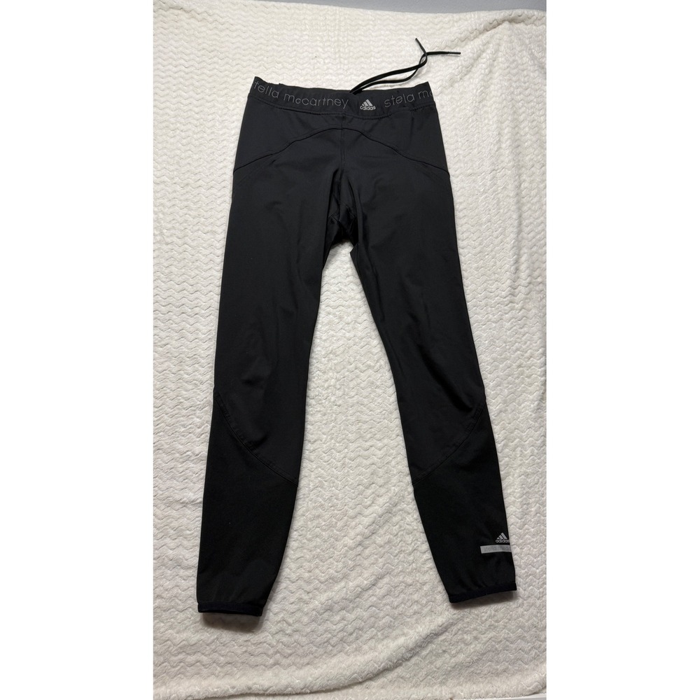 Adidas by Stella McCartney Black Performance Running Leggings Mesh Tights Small
